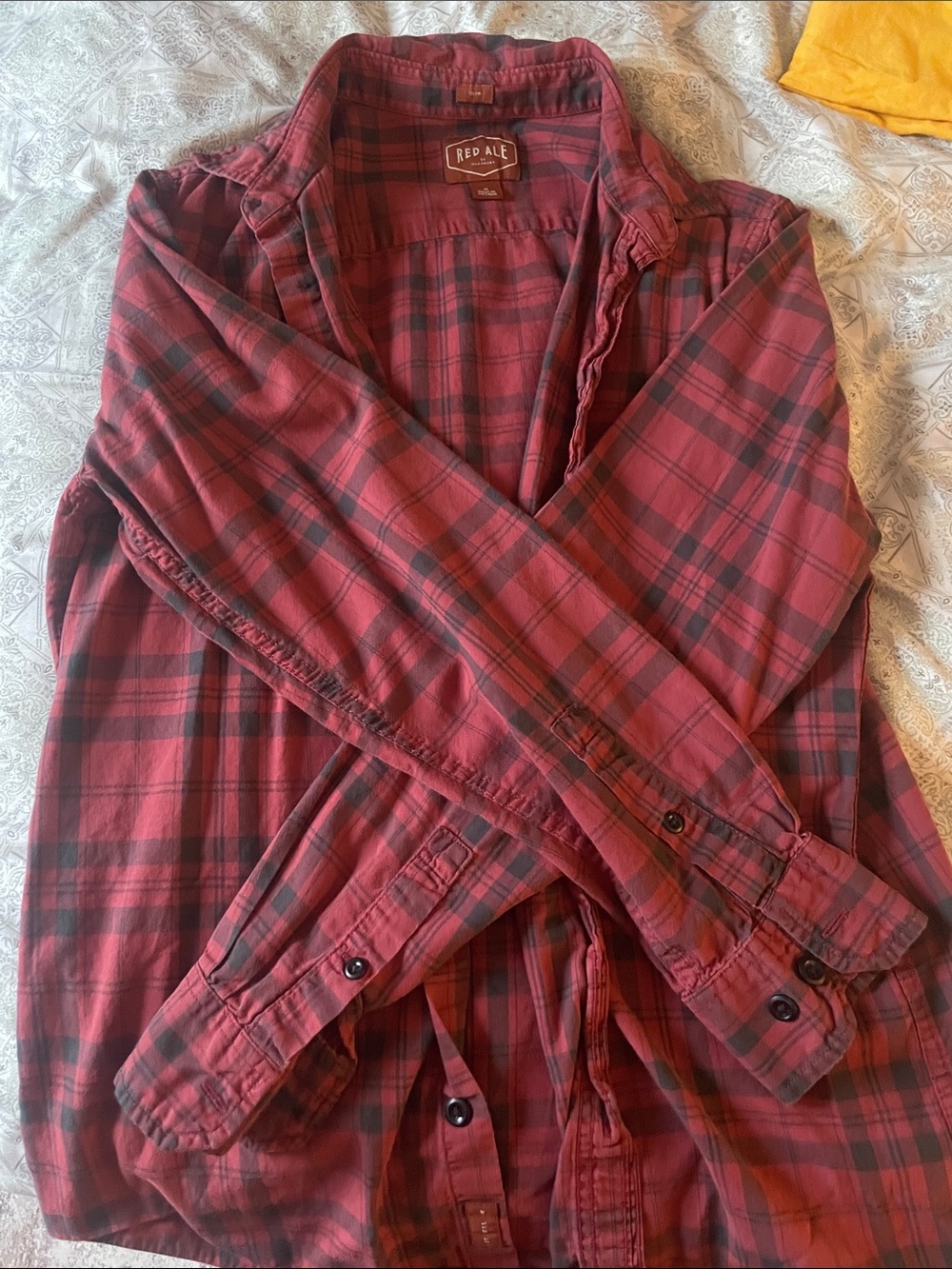 Red Ale Red Plaid Button-Up Shirt